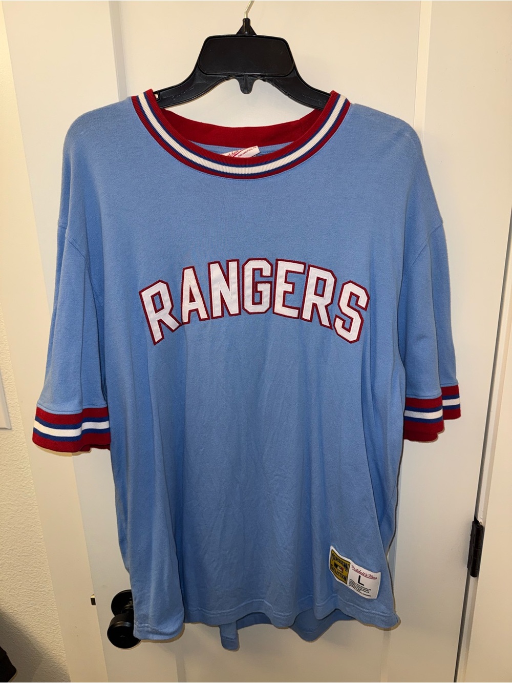 Texas Rangers Short-Sleeve Crewneck Shirt - Light Blue